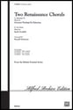 Two Renaissance Chorals Three-Part Mixed choral sheet music cover